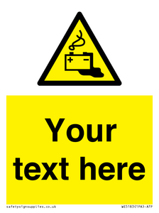 Custom Battery Charging Sign